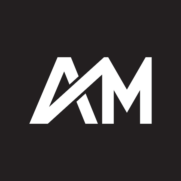 letter am vector design template
