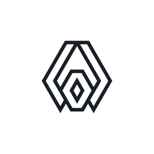 Letter AO or OA logo