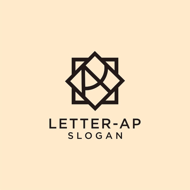 Letter-Ap 로고 디자인 아이콘 템플릿