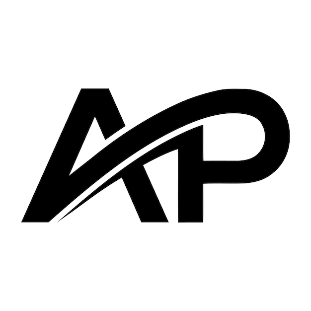 AP ロゴの文字デザインベクトル
