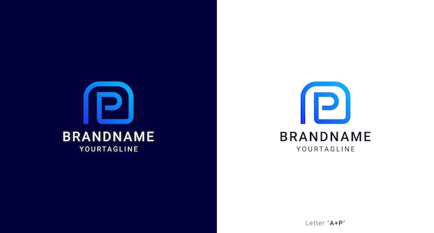 Vettore vettore di progettazione del logo ap letter monogram