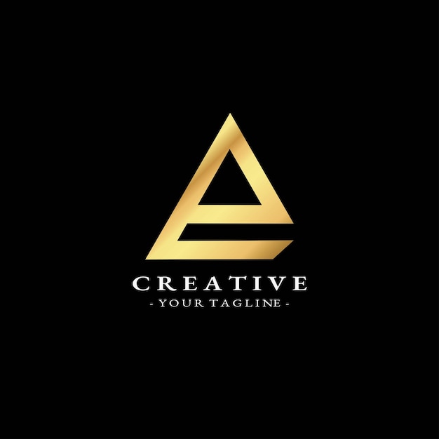 Letter AP PA E luxury gold logo design template vector eps 10