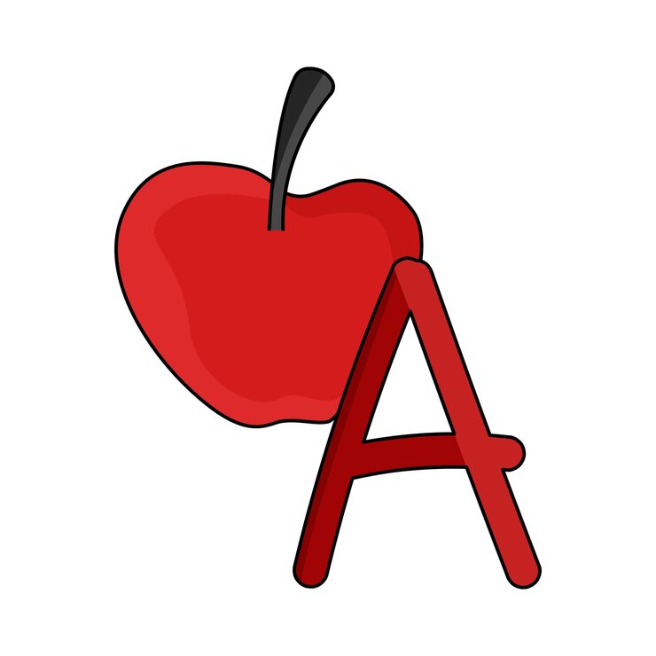 Vector letter a for apple