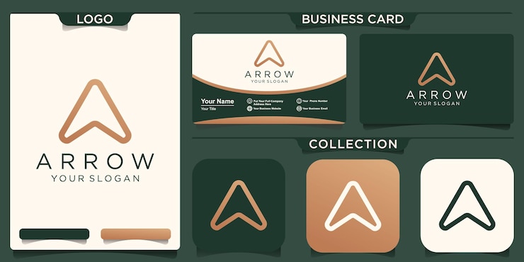 Vector letter a arrow logo design template inspiration