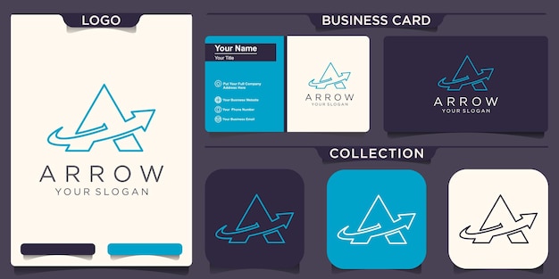 Letter A arrow Logo Design Template Inspiration