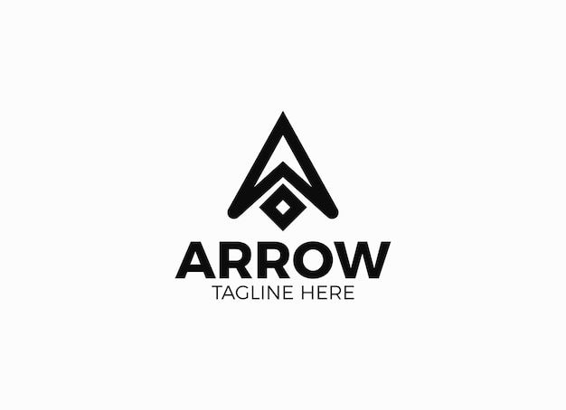 Il logo della lettera a arrow progetta il modello