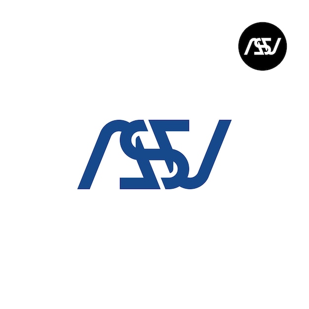 Letter ASV Monogram Logo Ontwerp