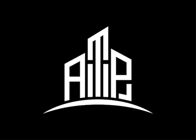 Letter ATP building vector monogram logo ontwerp sjabloon Building Shape ATP logo