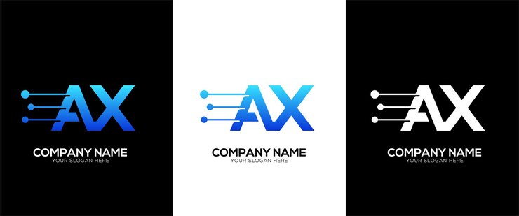 Vector letter ax of xa merk tech logo identiteit met lijn stijl minimale logo sjabloon