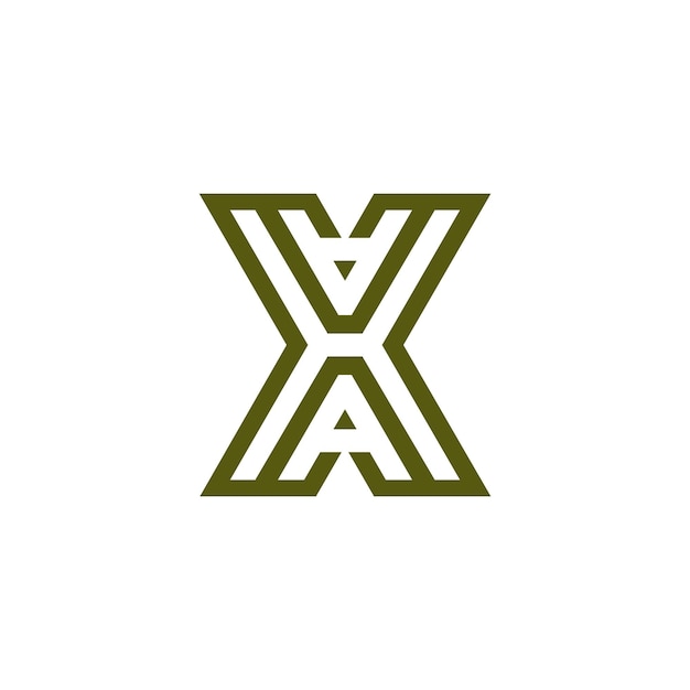 Letter AX or XA logo