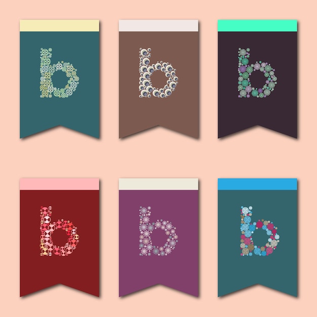 Letter (b) abstract decoration