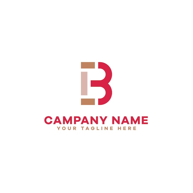 letter B abstract logo design