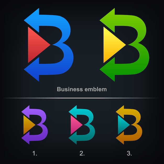 Letter B Business logo icon design template elements Vector illustration