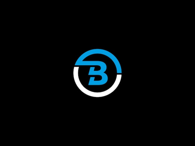 Letter b in a circle logo on a black background