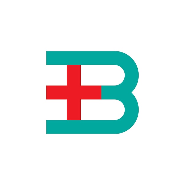 Letter B cross medical logo