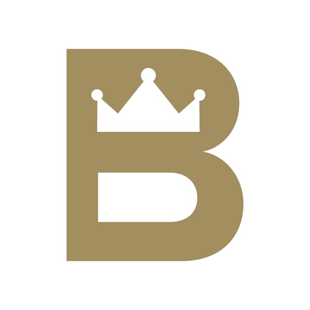 Letter b crown logo icon vector template