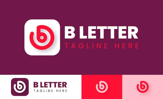 letter b design vector illustration modern icon