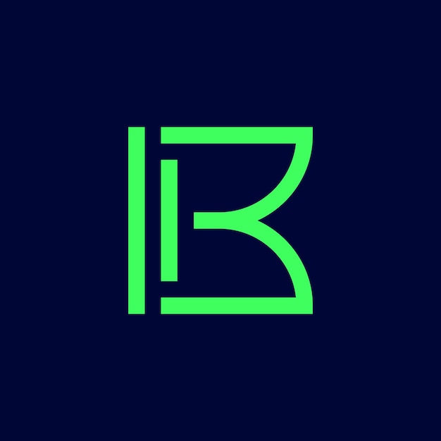 Letter B eenvoudig plat monogram modern uniek logo