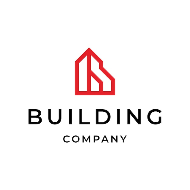 letter B en het bouwen van logo-ontwerp