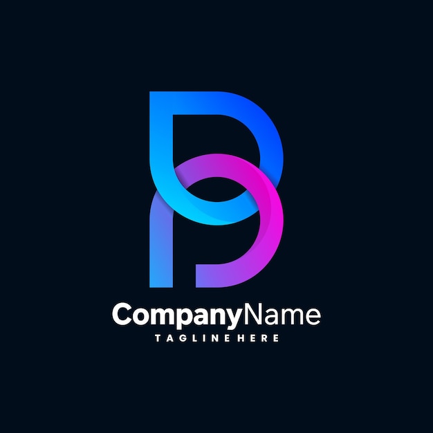 letter b en p logo in combinatie concept