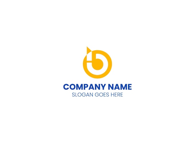 Плоский дизайн логотипа буквы B