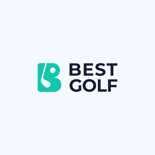 Letter b golf logo combination