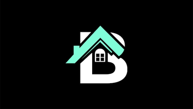 Letter B House Logo