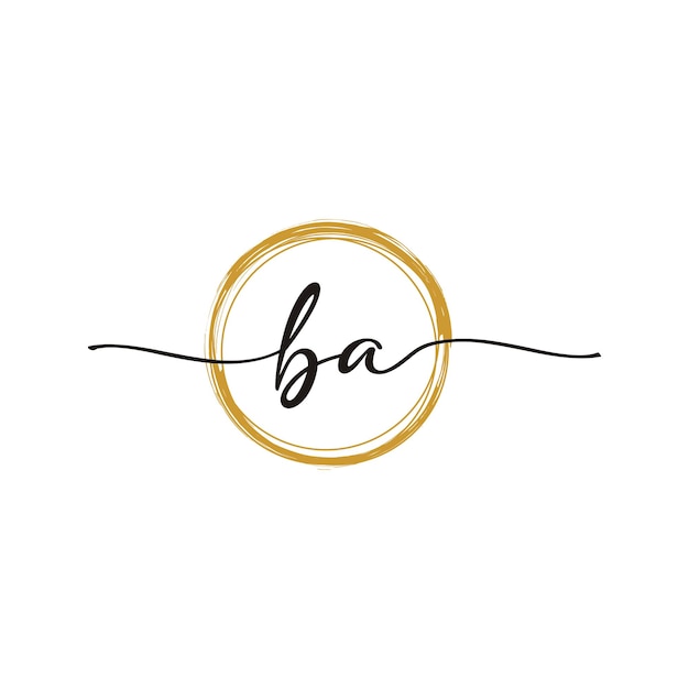 Letter B A Initial Beauty Logo Template