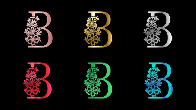 Letter b kleurrijke gradiënt logo-ontwerp