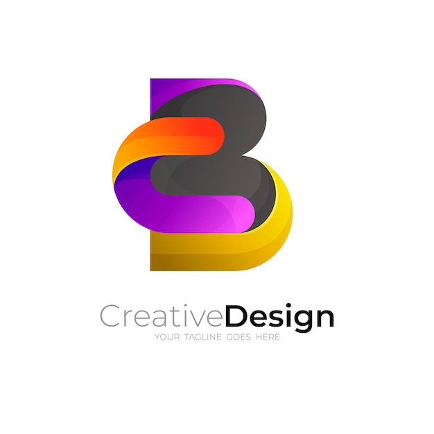 Буква B логотип и C сочетание дизайна