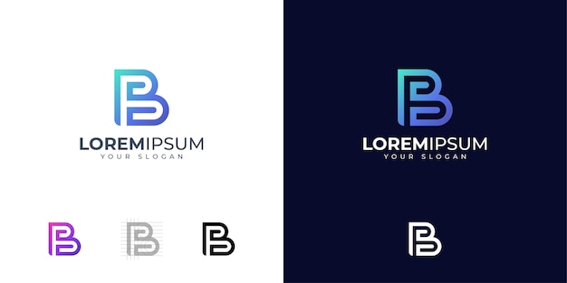 Lettera b logo design ispirazione