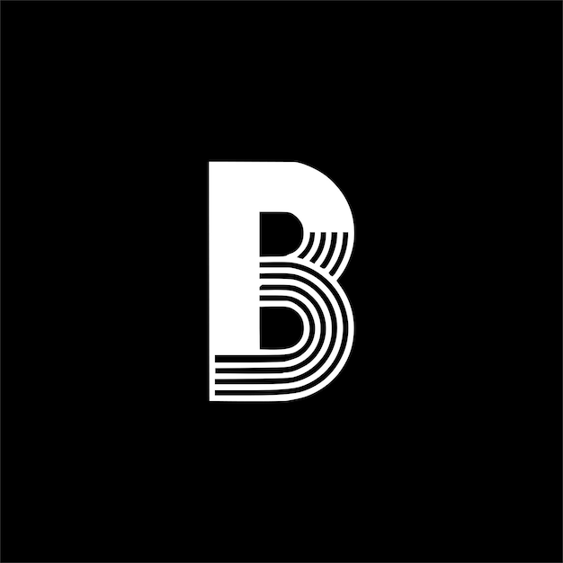 Letter b logo design simple icon