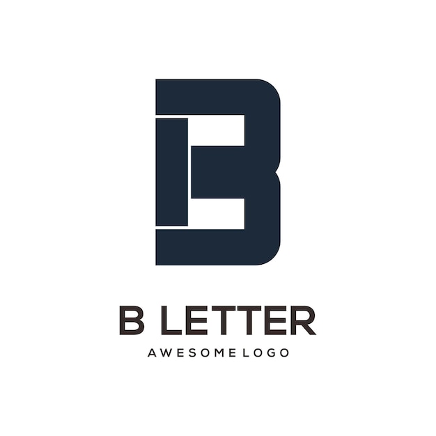 Letter B logo design template modern