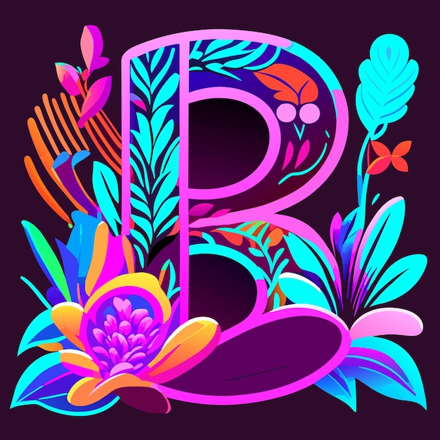 Vettore elementi del modello di disegno dell'icona del logo della lettera b