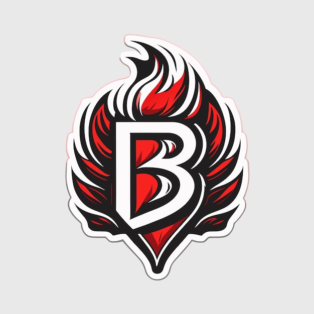 B文字のロゴのアイコンデザインのテンプレート