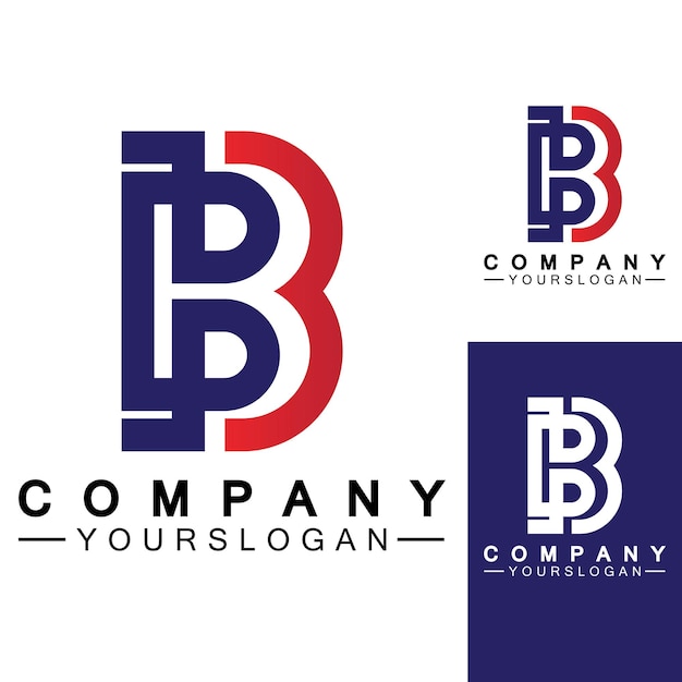 Letter B logo vector letter B bedrijfslogoModern uniek creatief B logo ontwerp Minimale B aanvankelijk gebaseerd vectorpictogram