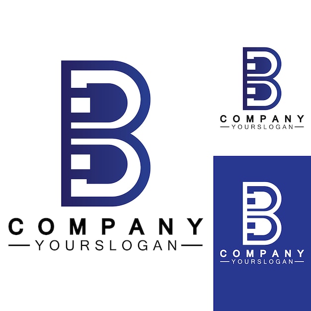 Letter B logo vector letter B bedrijfslogoModern uniek creatief B logo ontwerp Minimale B aanvankelijk gebaseerd vectorpictogram