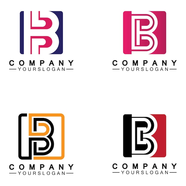 Letter B logo vector letter B business logoModern unique creative B logo design Minimal B initial based vector icon