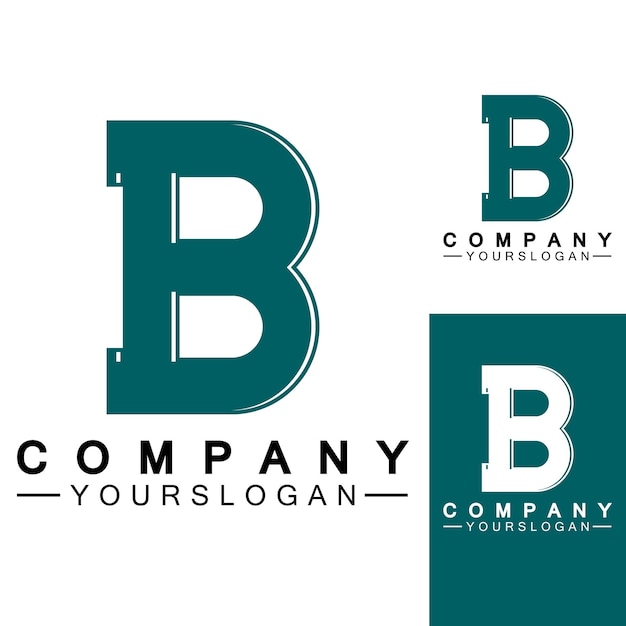 문자 B 로고 벡터 문자 B 비즈니스 로고현대 고유의 독창적인 B 로고 디자인 최소 B 초기 기반 벡터 아이콘