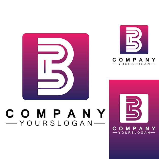 Letter b logo vector letter b business logomodern unique creative b logo design minimal b initial based vector icon