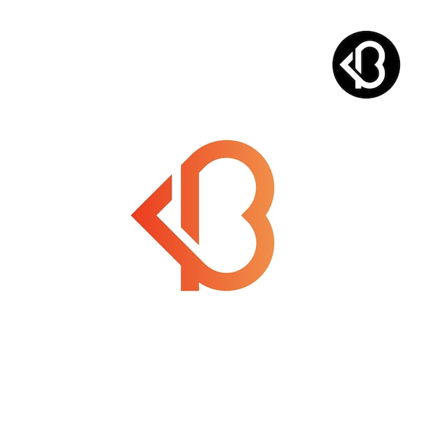 Lettera b amore logo design