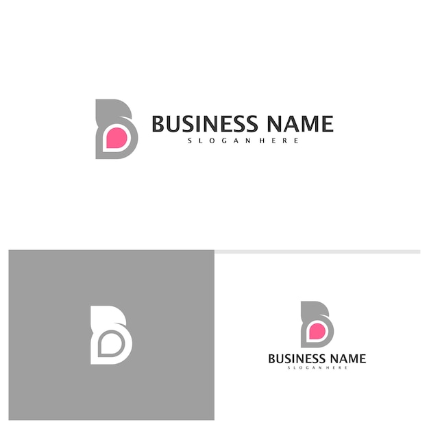 Letter B love logo template Creative B logo design vector Love logo concept