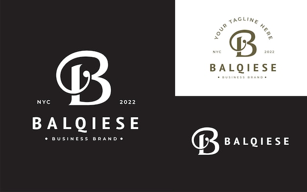 Letter B luxury logo design template