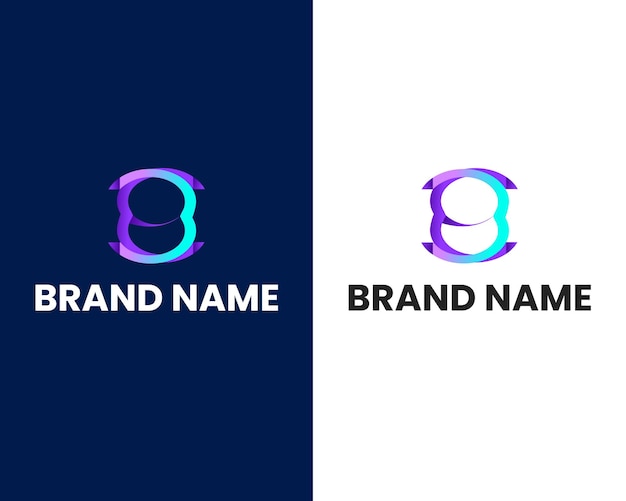 Letter b modern logo design template