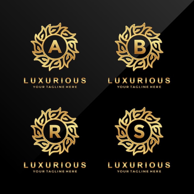 Letter a, b, r, s luxurious logo