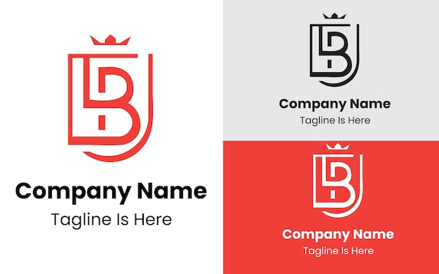 Vettore design del logo scudo lettera b
