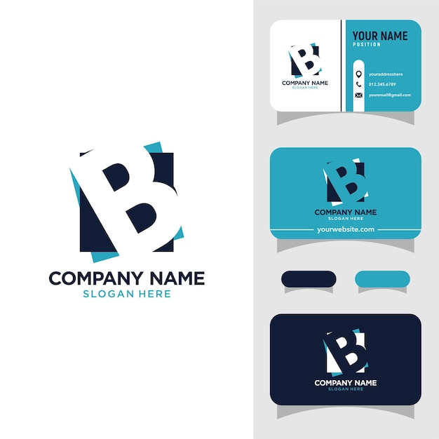 Letter b square logo design template inspiration vector illustration