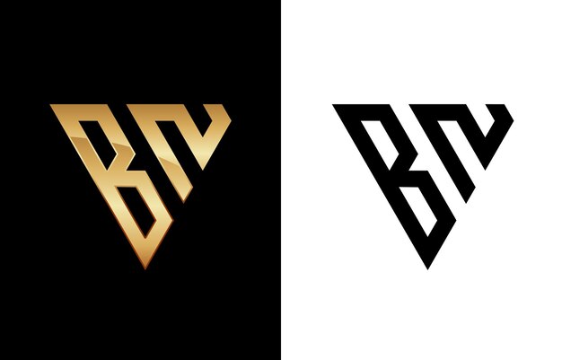 letter b trriangle logo design