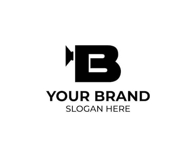 Letter B video logo ontwerp vector sjabloon teken pictogram