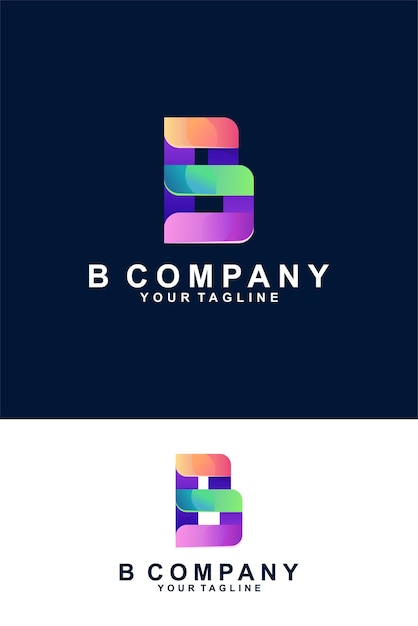 Vector the letter b with charming color